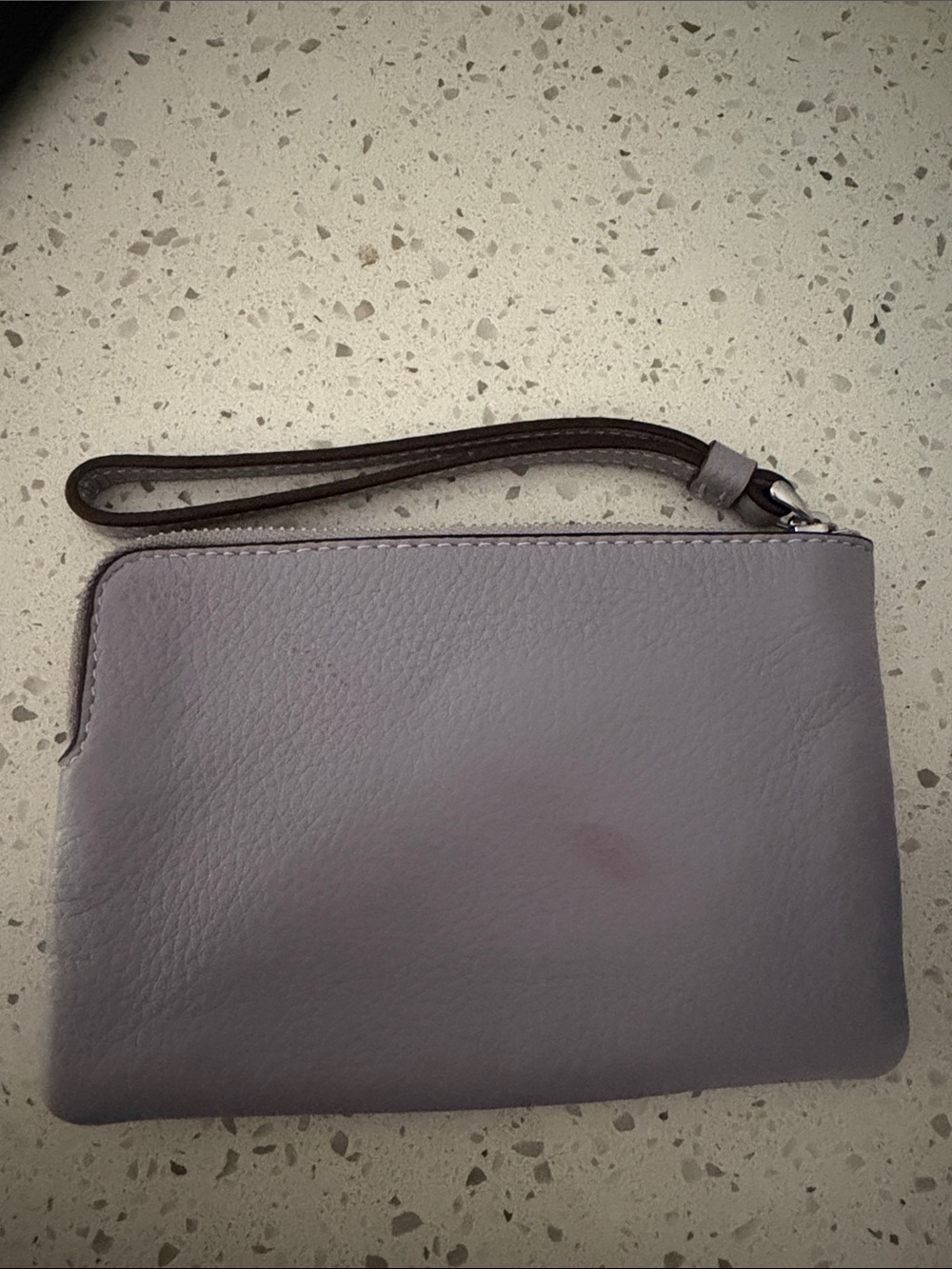 Coach Pebbled Leather Wristlet in Lavender - Picture 2 of 5